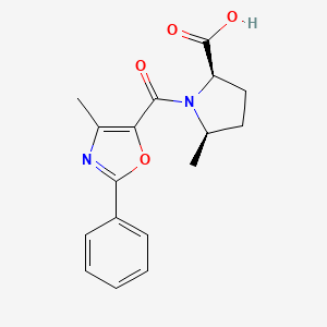 (2R,5R)-5-methyl-1-(4-methyl-2-phenyl-1,3-oxazole-5-carbonyl)pyrrolidine-2-carboxylic acid