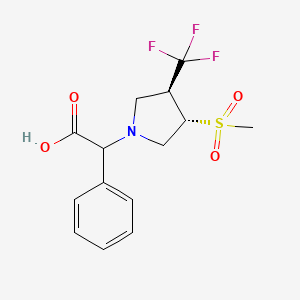 2-[(3S,4S)-3-methylsulfonyl-4-(trifluoromethyl)pyrrolidin-1-yl]-2-phenylacetic acid