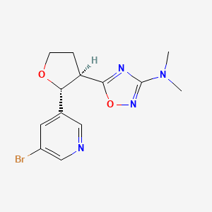 5-[(2R,3R)-2-(5-bromopyridin-3-yl)oxolan-3-yl]-N,N-dimethyl-1,2,4-oxadiazol-3-amine