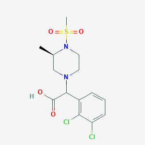 2-(2,3-dichlorophenyl)-2-[(3R)-3-methyl-4-methylsulfonylpiperazin-1-yl]acetic acid