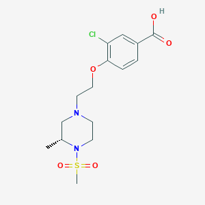 3-chloro-4-[2-[(3R)-3-methyl-4-methylsulfonylpiperazin-1-yl]ethoxy]benzoic acid