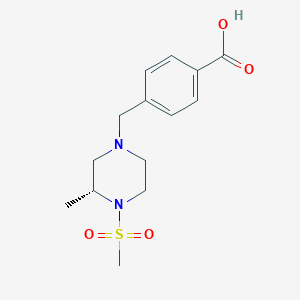 4-[[(3R)-3-methyl-4-methylsulfonylpiperazin-1-yl]methyl]benzoic acid