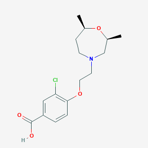 3-chloro-4-[2-[(2S,7R)-2,7-dimethyl-1,4-oxazepan-4-yl]ethoxy]benzoic acid