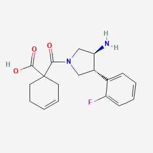 1-[(3S,4R)-3-amino-4-(2-fluorophenyl)pyrrolidine-1-carbonyl]cyclohex-3-ene-1-carboxylic acid