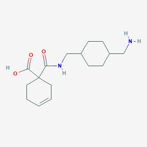 molecular formula C16H26N2O3 B7339741 1-[[4-(Aminomethyl)cyclohexyl]methylcarbamoyl]cyclohex-3-ene-1-carboxylic acid 