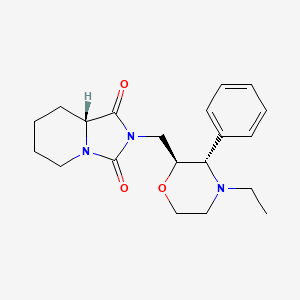 (8aR)-2-[[(2S,3S)-4-ethyl-3-phenylmorpholin-2-yl]methyl]-6,7,8,8a-tetrahydro-5H-imidazo[1,5-a]pyridine-1,3-dione