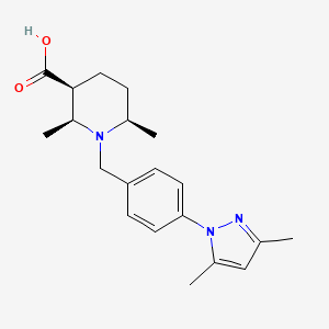 (2S,3S,6R)-1-[[4-(3,5-dimethylpyrazol-1-yl)phenyl]methyl]-2,6-dimethylpiperidine-3-carboxylic acid