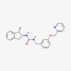 molecular formula C24H25N3O2 B7340382 1-[(1S,2R)-1-methyl-2,3-dihydro-1H-inden-2-yl]-3-[[3-(pyridin-2-ylmethoxy)phenyl]methyl]urea 