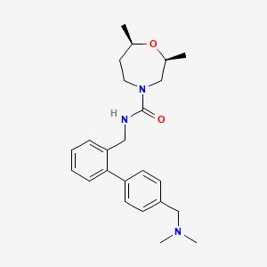 (2S,7R)-N-[[2-[4-[(dimethylamino)methyl]phenyl]phenyl]methyl]-2,7-dimethyl-1,4-oxazepane-4-carboxamide