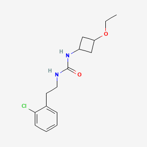 molecular formula C15H21ClN2O2 B7340413 1-[2-(2-Chlorophenyl)ethyl]-3-(3-ethoxycyclobutyl)urea 