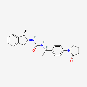 1-[(1S,2R)-1-methyl-2,3-dihydro-1H-inden-2-yl]-3-[1-[4-(2-oxopyrrolidin-1-yl)phenyl]ethyl]urea