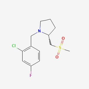 (2R)-1-[(2-chloro-4-fluorophenyl)methyl]-2-(methylsulfonylmethyl)pyrrolidine