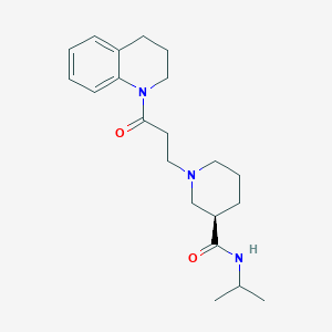 (3R)-1-[3-(3,4-dihydro-2H-quinolin-1-yl)-3-oxopropyl]-N-propan-2-ylpiperidine-3-carboxamide