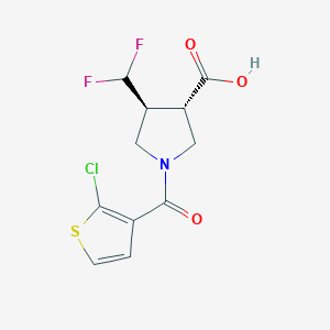 (3S,4S)-1-(2-chlorothiophene-3-carbonyl)-4-(difluoromethyl)pyrrolidine-3-carboxylic acid