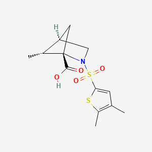 molecular formula C13H17NO4S2 B7340720 (1S,4R,5R)-2-(4,5-dimethylthiophen-2-yl)sulfonyl-5-methyl-2-azabicyclo[2.1.1]hexane-1-carboxylic acid 