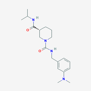 (3R)-1-N-[[3-(dimethylamino)phenyl]methyl]-3-N-propan-2-ylpiperidine-1,3-dicarboxamide