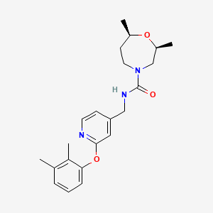 (2S,7R)-N-[[2-(2,3-dimethylphenoxy)pyridin-4-yl]methyl]-2,7-dimethyl-1,4-oxazepane-4-carboxamide