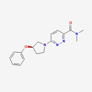 N,N-dimethyl-6-[(3R)-3-phenoxypyrrolidin-1-yl]pyridazine-3-carboxamide