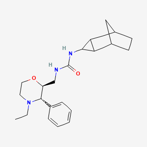 1-[[(2S,3S)-4-ethyl-3-phenylmorpholin-2-yl]methyl]-3-(3-tricyclo[3.2.1.02,4]octanyl)urea