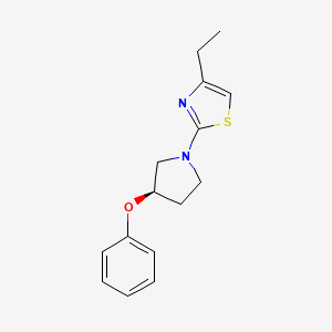 4-ethyl-2-[(3R)-3-phenoxypyrrolidin-1-yl]-1,3-thiazole