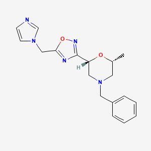 (2R,6R)-4-benzyl-2-[5-(imidazol-1-ylmethyl)-1,2,4-oxadiazol-3-yl]-6-methylmorpholine