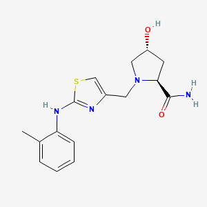 (2S,4R)-4-hydroxy-1-[[2-(2-methylanilino)-1,3-thiazol-4-yl]methyl]pyrrolidine-2-carboxamide