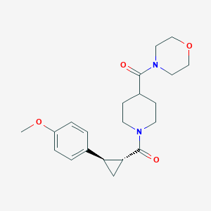 [1-[(1R,2R)-2-(4-methoxyphenyl)cyclopropanecarbonyl]piperidin-4-yl]-morpholin-4-ylmethanone