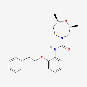 (2S,7R)-2,7-dimethyl-N-[2-(2-phenylethoxy)phenyl]-1,4-oxazepane-4-carboxamide