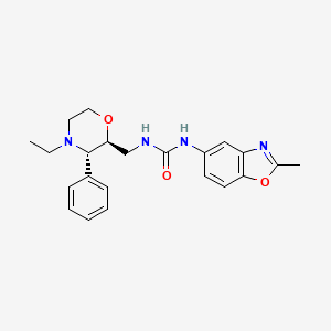 1-[[(2S,3S)-4-ethyl-3-phenylmorpholin-2-yl]methyl]-3-(2-methyl-1,3-benzoxazol-5-yl)urea