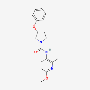 (3R)-N-(6-methoxy-2-methylpyridin-3-yl)-3-phenoxypyrrolidine-1-carboxamide