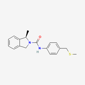 (1R)-1-methyl-N-[4-(methylsulfanylmethyl)phenyl]-1,3-dihydroisoindole-2-carboxamide