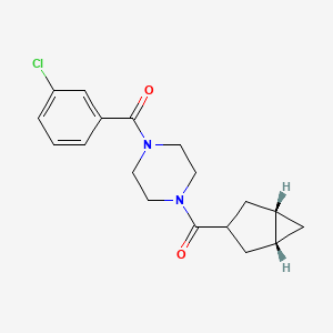 [(1S,5R)-3-bicyclo[3.1.0]hexanyl]-[4-(3-chlorobenzoyl)piperazin-1-yl]methanone