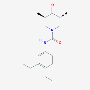 (3R,5R)-N-(3,4-diethylphenyl)-3,5-dimethyl-4-oxopiperidine-1-carboxamide