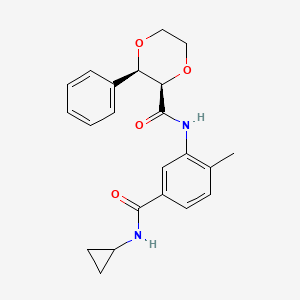 (2R,3R)-N-[5-(cyclopropylcarbamoyl)-2-methylphenyl]-3-phenyl-1,4-dioxane-2-carboxamide