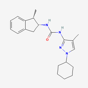 1-(1-cyclohexyl-4-methylpyrazol-3-yl)-3-[(1S,2R)-1-methyl-2,3-dihydro-1H-inden-2-yl]urea