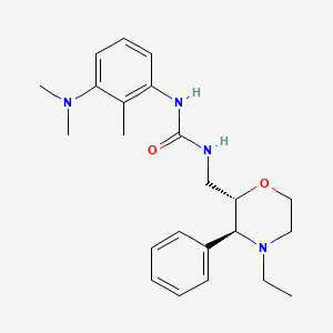 1-[3-(dimethylamino)-2-methylphenyl]-3-[[(2S,3S)-4-ethyl-3-phenylmorpholin-2-yl]methyl]urea