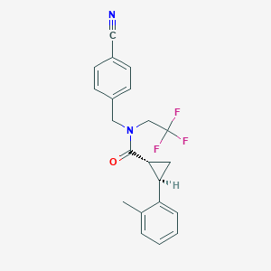 (1R,2R)-N-[(4-cyanophenyl)methyl]-2-(2-methylphenyl)-N-(2,2,2-trifluoroethyl)cyclopropane-1-carboxamide