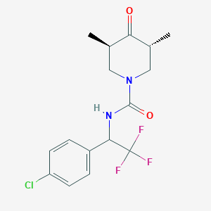 (3R,5R)-N-[1-(4-chlorophenyl)-2,2,2-trifluoroethyl]-3,5-dimethyl-4-oxopiperidine-1-carboxamide