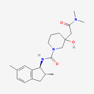 3-[2-(dimethylamino)-2-oxoethyl]-N-[(1S,2R)-2,6-dimethyl-2,3-dihydro-1H-inden-1-yl]-3-hydroxypiperidine-1-carboxamide