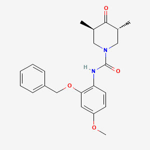 (3R,5R)-N-(4-methoxy-2-phenylmethoxyphenyl)-3,5-dimethyl-4-oxopiperidine-1-carboxamide