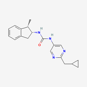 1-[2-(cyclopropylmethyl)pyrimidin-5-yl]-3-[(1S,2R)-1-methyl-2,3-dihydro-1H-inden-2-yl]urea