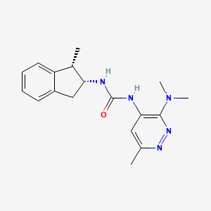 1-[3-(dimethylamino)-6-methylpyridazin-4-yl]-3-[(1S,2R)-1-methyl-2,3-dihydro-1H-inden-2-yl]urea