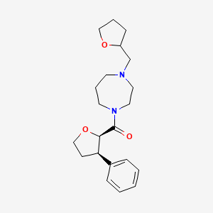 [4-(oxolan-2-ylmethyl)-1,4-diazepan-1-yl]-[(2R,3R)-3-phenyloxolan-2-yl]methanone