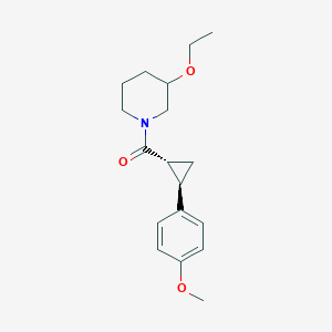 molecular formula C18H25NO3 B7340994 (3-ethoxypiperidin-1-yl)-[(1R,2R)-2-(4-methoxyphenyl)cyclopropyl]methanone 