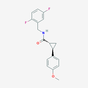 (1R,2R)-N-[(2,5-difluorophenyl)methyl]-2-(4-methoxyphenyl)cyclopropane-1-carboxamide