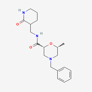 (2R,6R)-4-benzyl-6-methyl-N-[(2-oxopiperidin-3-yl)methyl]morpholine-2-carboxamide