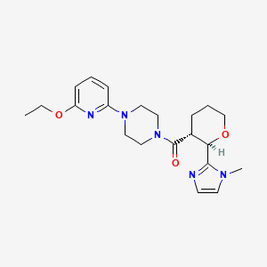 [4-(6-ethoxypyridin-2-yl)piperazin-1-yl]-[(2R,3R)-2-(1-methylimidazol-2-yl)oxan-3-yl]methanone