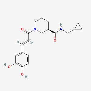 (3R)-N-(cyclopropylmethyl)-1-[(E)-3-(3,4-dihydroxyphenyl)prop-2-enoyl]piperidine-3-carboxamide