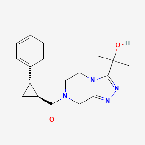 [3-(2-hydroxypropan-2-yl)-6,8-dihydro-5H-[1,2,4]triazolo[4,3-a]pyrazin-7-yl]-[(1S,2S)-2-phenylcyclopropyl]methanone