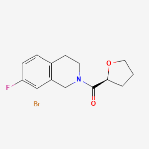 (8-bromo-7-fluoro-3,4-dihydro-1H-isoquinolin-2-yl)-[(2S)-oxolan-2-yl]methanone